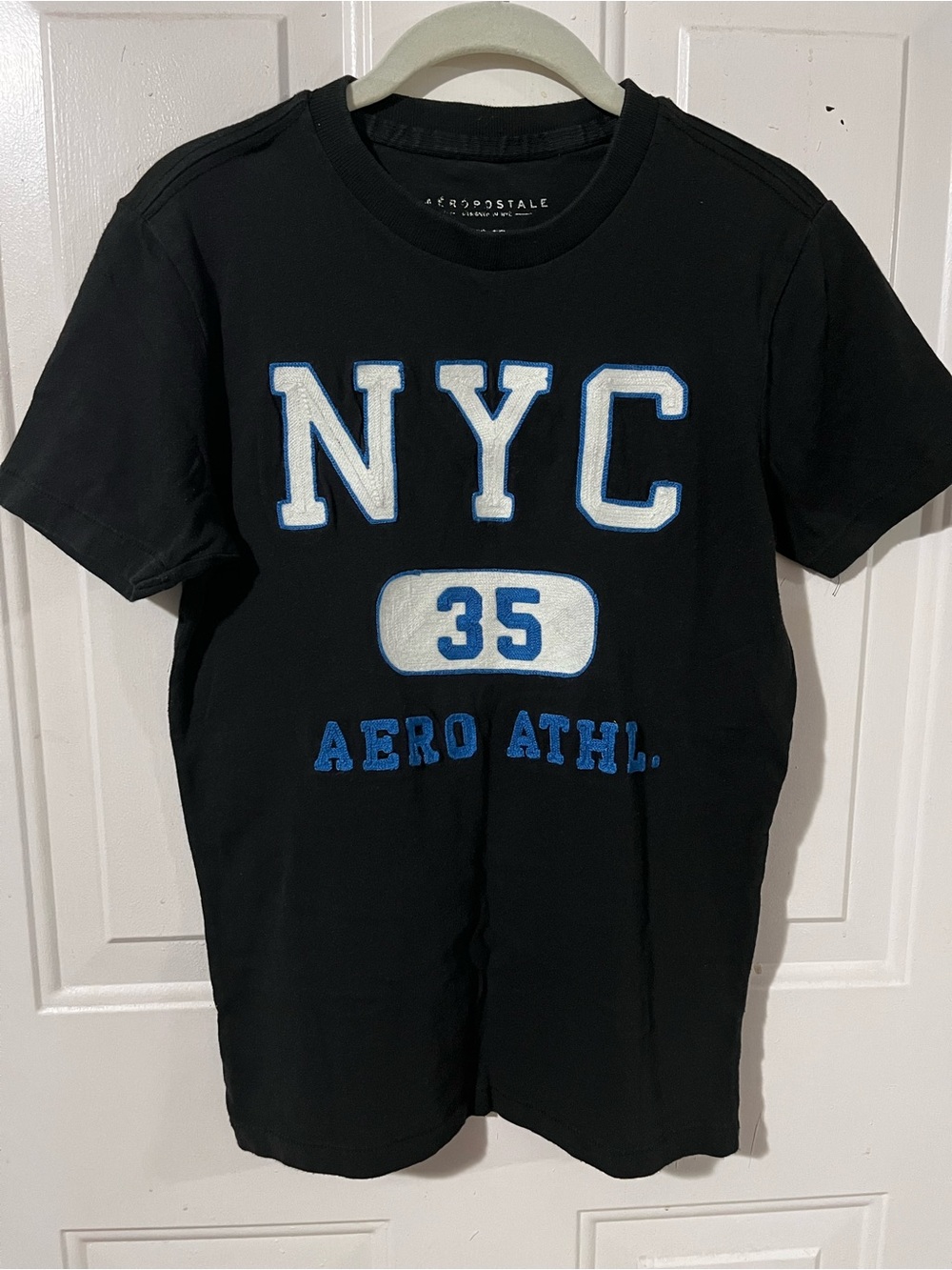 Aeropostale Black Short Sleeve NYC 35 Graphic Tee